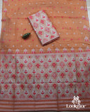 Orange Toss Paat Set Mekhela Sador