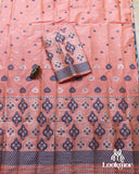 Light Shade Of Pink-Red Royal Charm – Premium Mix Paat Mekhela Sador Set