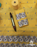 Premium Yellow Cotton Kesapaat Set Mekhela Sador with Jura