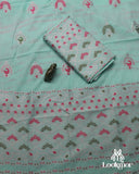 Sea Green Kesapaat Paat Set Mekhela Sador