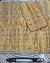 Muga Premium Heavy Set Golden Jari Super Semi Paat Set Mekhela Sador