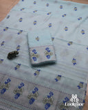 Light Blue Kesapaat Paat Set Mekhela Sador