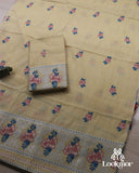 Light Yellow Kesapaat Paat Set Mekhela Sador
