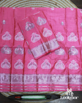 Soft Light Pink Super Semi Pat Mekhela Sador Set for Subtle Elegance
