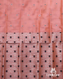 Light Pink Silver Jari Toss Paat Set Mekhela Sador