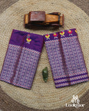 Purple Premium Semi paat Set Mekhela Sador