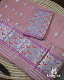 Light Pink Toss Paat Set Mekhela Sador
