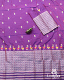 Purple Premium Semi paat Set Mekhela Sador