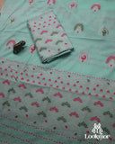 Sea Green Kesapaat Paat Set Mekhela Sador