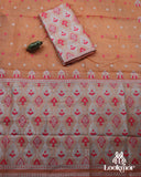 Orange Toss Paat Set Mekhela Sador