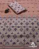 Peach-Pink Toss Paat Set Mekhela Sador