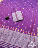 Purple Premium Semi paat Set Mekhela Sador