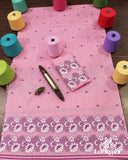 Premium Baby Pink Cotton Kesapaat Set Mekhela Sador with Jura