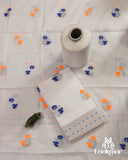 Premium White Cotton Kesapaat Set Mekhela Sador with Jura