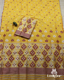 Yellow Royal Charm – Premium Mix Paat Mekhela Sador Set
