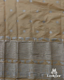 Off Cream Silver Jari Super Semi Paat Set Mekhela Sador