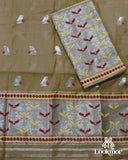 Light Brown Toss Paat Set Mekhela Sador