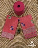 Premium Pink Cotton Kesapaat Set Mekhela Sador with Jura