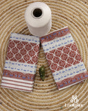 Premium White Cotton Kesapaat Set Mekhela Sador with Jura