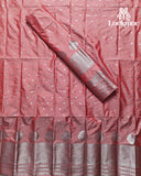 Light Pink Super Semi Paat Set Mekhela Sador