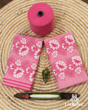 Premium Pink Cotton Kesapaat Set Mekhela Sador with Jura