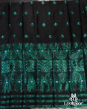 Elegant Dark Brown Semi Pat Mekhela Sador with Timeless Appeal