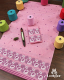 Premium Baby Pink Cotton Kesapaat Set Mekhela Sador with Jura