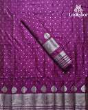 Red Purple Super Semi Paat Set Mekhela Sador
