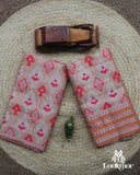 Orange Toss Paat Set Mekhela Sador