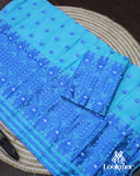Soothing Light Blue Semi Pat Mekhela Sador with Delicate Beauty