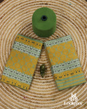 Premium Green Cotton Kesapaat Set Mekhela Sador with Jura