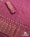 Wine Copper Jari Super Semi Paat Set Mekhela Sador