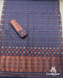 Blue Copper Jari Super Semi Paat Set Mekhela Sador