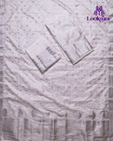 White Super Semi Paat Set Mekhela Sador