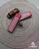 Red Silver Jari Premium Semi paat Set Mekhela Sador