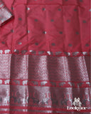 Pink Silver Jari Super Semi Paat Set Mekhela Sador