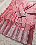 Light Pink Super Semi Paat Set Mekhela Sador