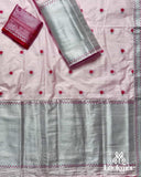 Light Pink Super Semi Paat Set Mekhela Sador