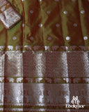 Mehndi Silver Jari Super Semi Paat Set Mekhela Sador