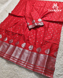 Red Super Semi Paat Set Mekhela Sador
