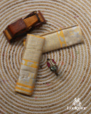 Yellow Silver Jari Super Semi Paat Set Mekhela Sador