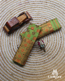 Light Green Copper Super Semi Paat Set Mekhela Sador