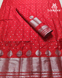 Red Super Semi Paat Set Mekhela Sador