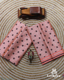 Light Pink Silver Jari Toss Paat Set Mekhela Sador