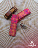 Pink Copper Jari Super Semi Paat Set Mekhela Sador