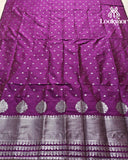 Red Purple Super Semi Paat Set Mekhela Sador