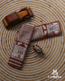 Brown Silver Jari Super Semi Paat Set Mekhela Sador