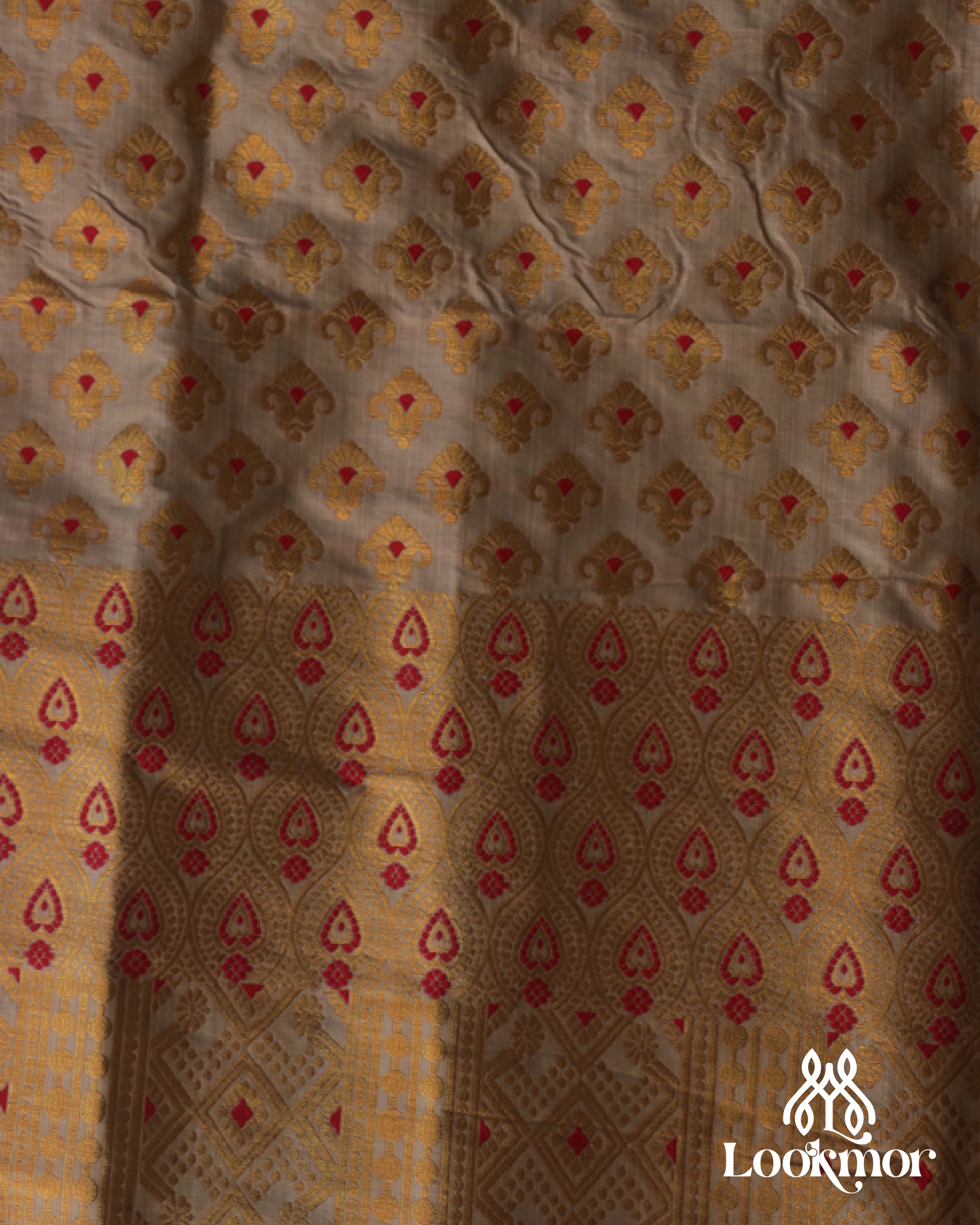 Muga Premium Heavy Set Golden Jari Super Semi Paat Set Mekhela Sador