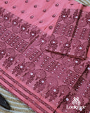 Graceful Pink Semi Pat Mekhela Sador with Feminine Flair