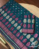 Royal Dark Blue Semi Pat Mekhela Sador with Classic Finesse